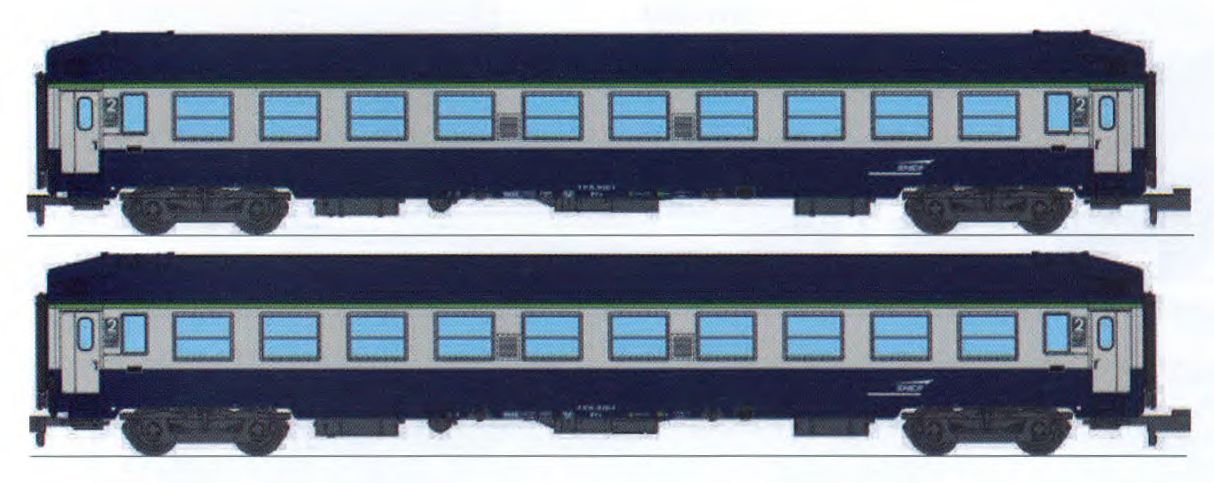 NW-354 SNCF Schlafwagen-Set 2-tlg. UIC Ep.5/6