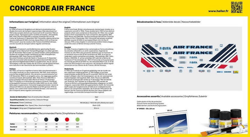 Heller 80445 Concorde Air France