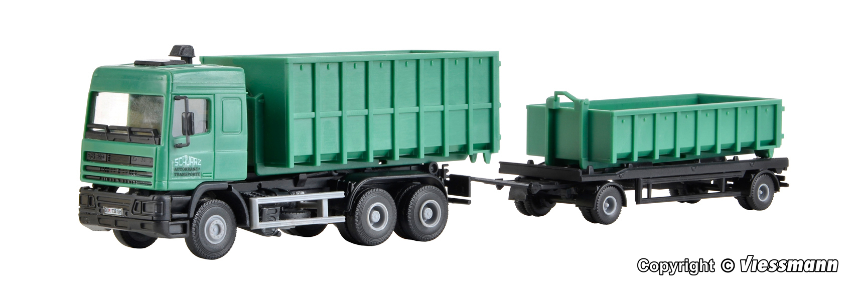 Kibri 15211 DAF 95 Abrollmulden-HZ Schwarz Bau