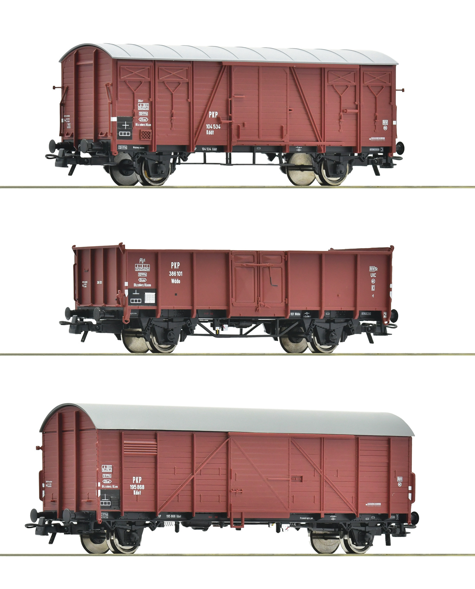 6600273 PKP Güterwagen div. Set 3tlg. Ep.3