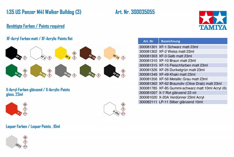 Tamiya 35055 US M 41 Walker Bulldog