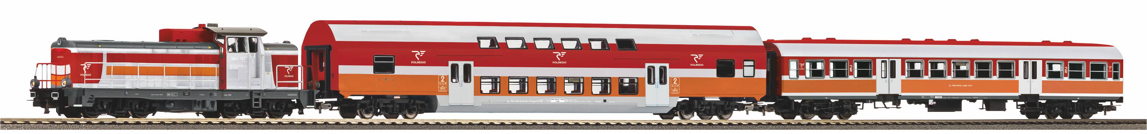 57114 Start-Set Polregio Diesellok + 2 Pers.wg