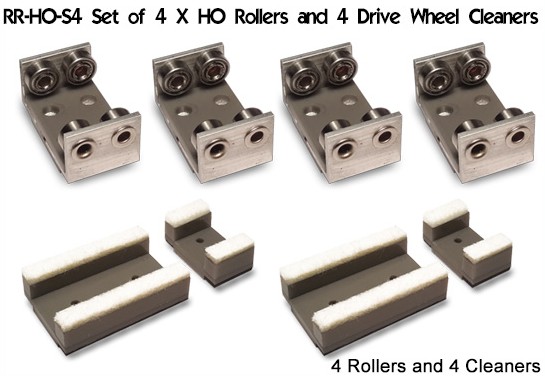 PRR-H0-04 Rollböcke 4 Stück Spur H0/00