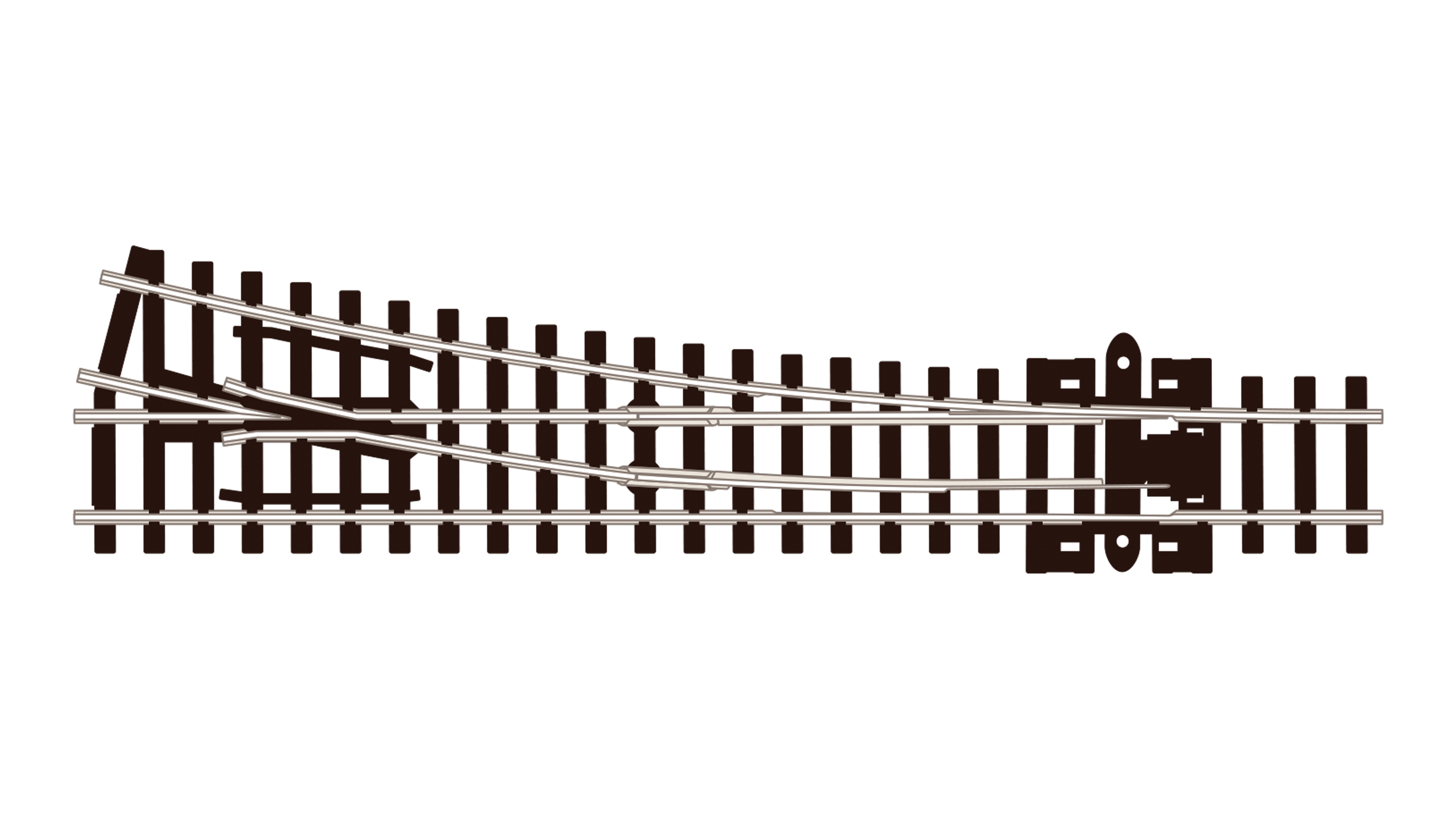 SL395 Weiche, mittlerer Radius, rechts