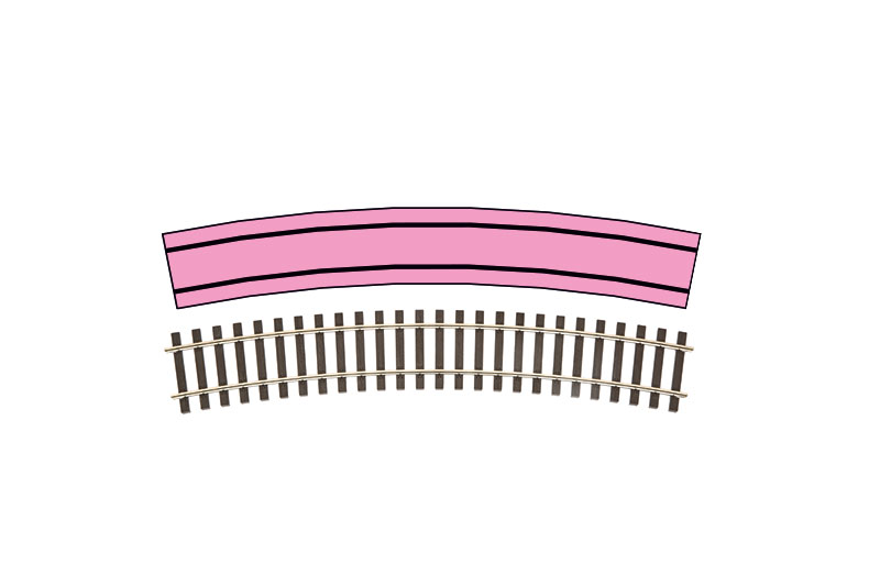 45022 Gleis gebogen R2 22,5°