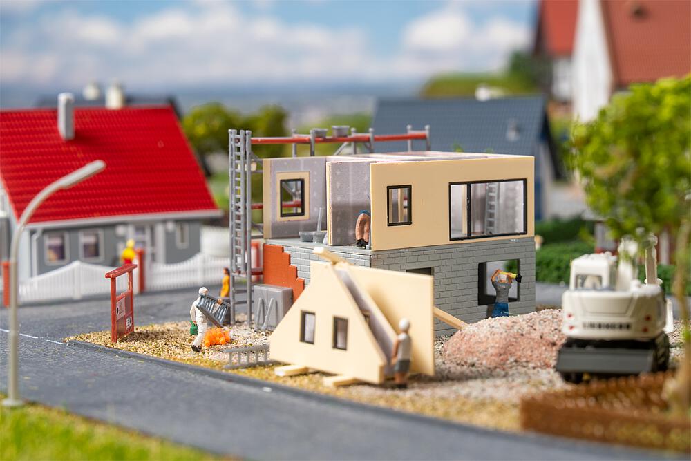 232149 Fertighaus im Bau