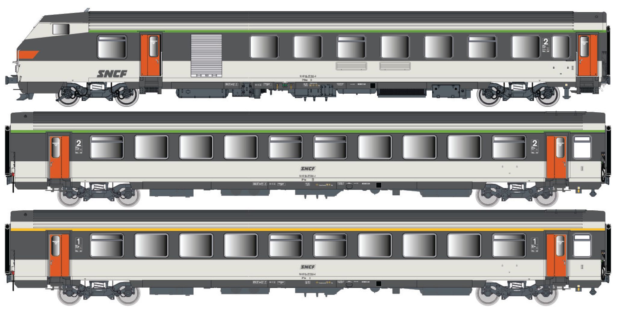 41254AC SNCF Personenwagen-Set 3-tlg. Ep.4 AC
