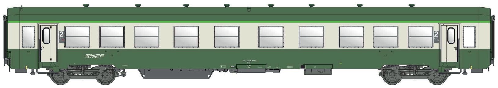 MW40049 SNCF Personenwagen USI B4t4 2.Kl. Ep.5a