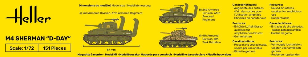 Heller 79892 M4 Sherman 'D-Day'