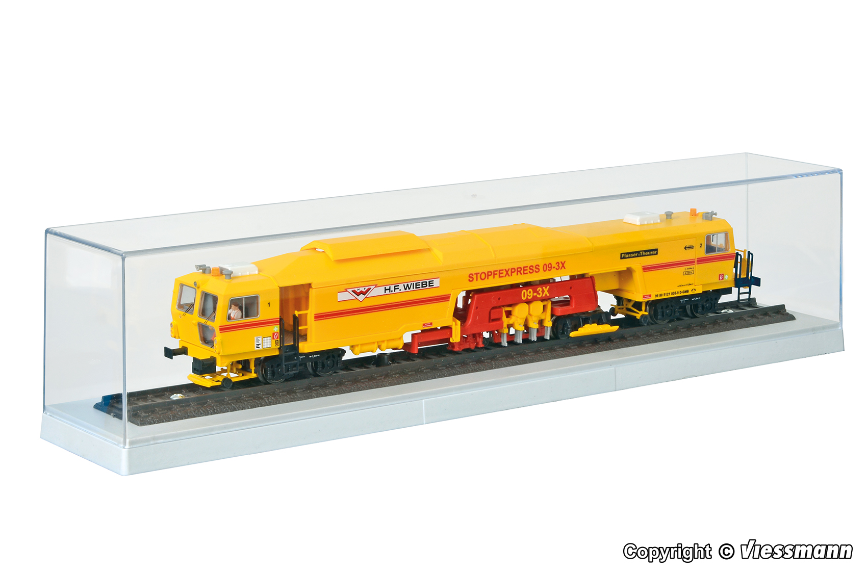 12066 Lok-Vitrine mit Gleis 33 x 6 x 6,5 cm