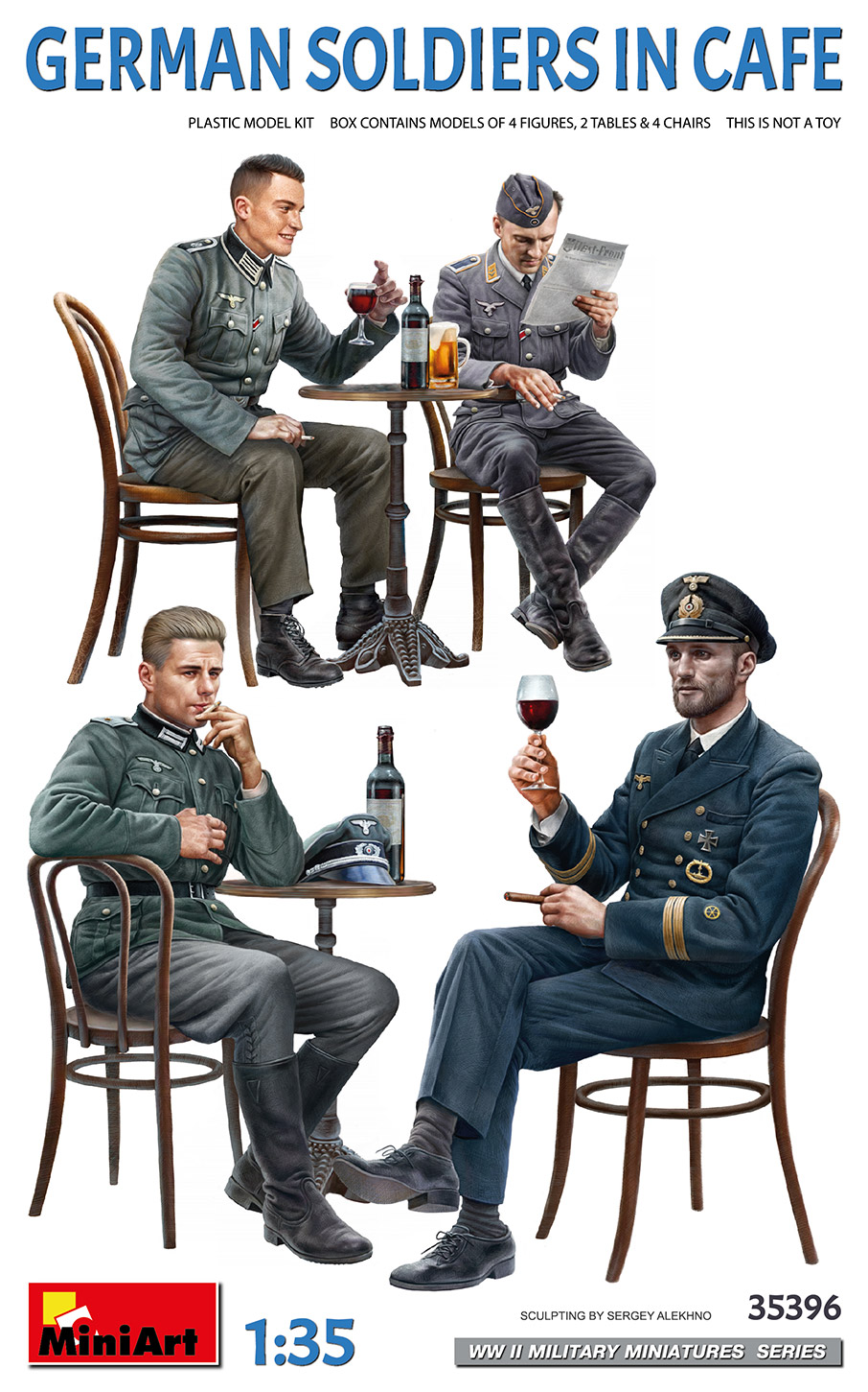 35396 German Soldiers in Cafe