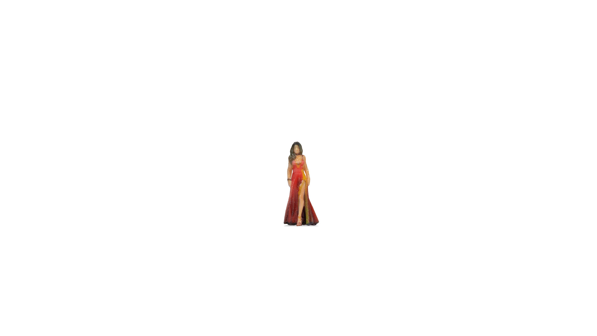10405 Dame im roten Kleid