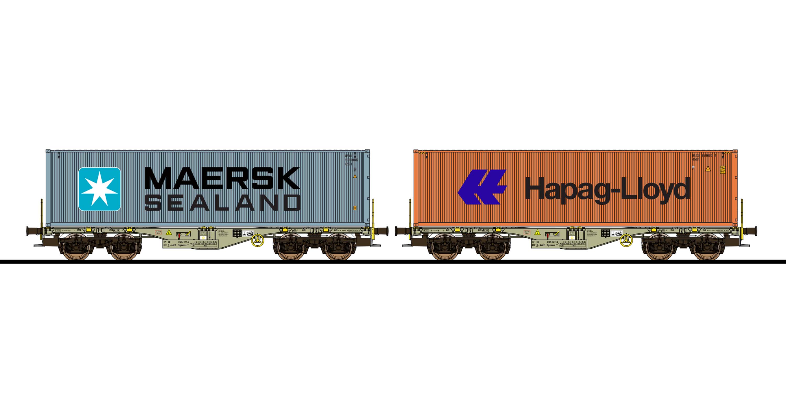 36604 AAE Containertragwagen-Set 2-tlg Ep.6