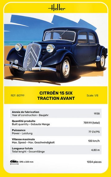 Heller 80799 Citroen 15 SIX Traction Avant