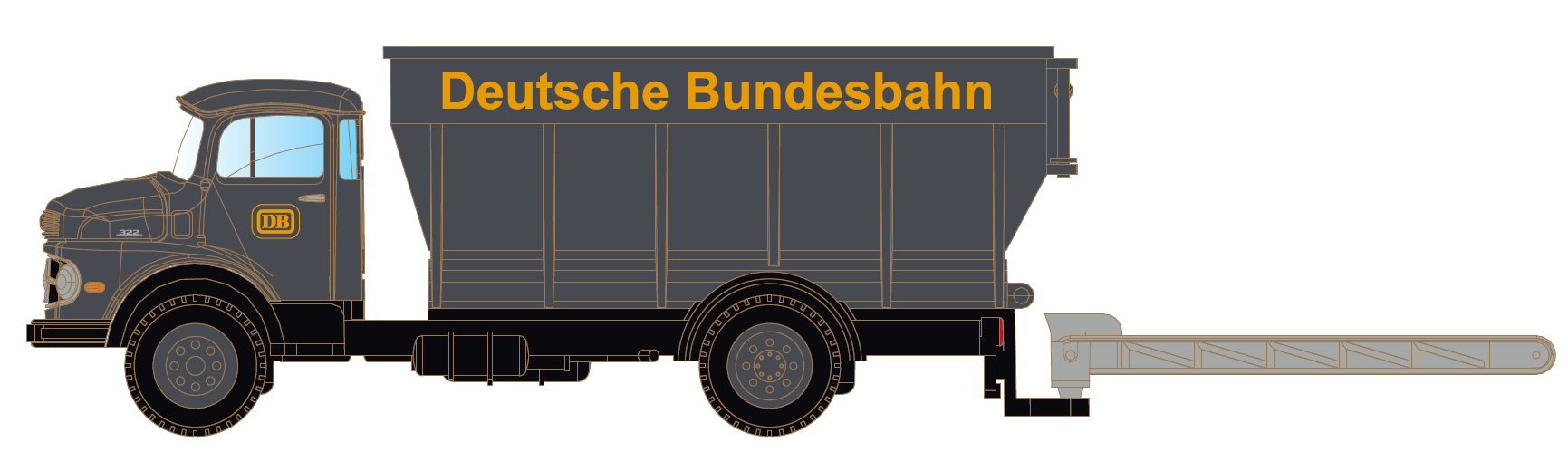 3551 MB L322 Kohlenkuli - Deutsche Bundesbahn