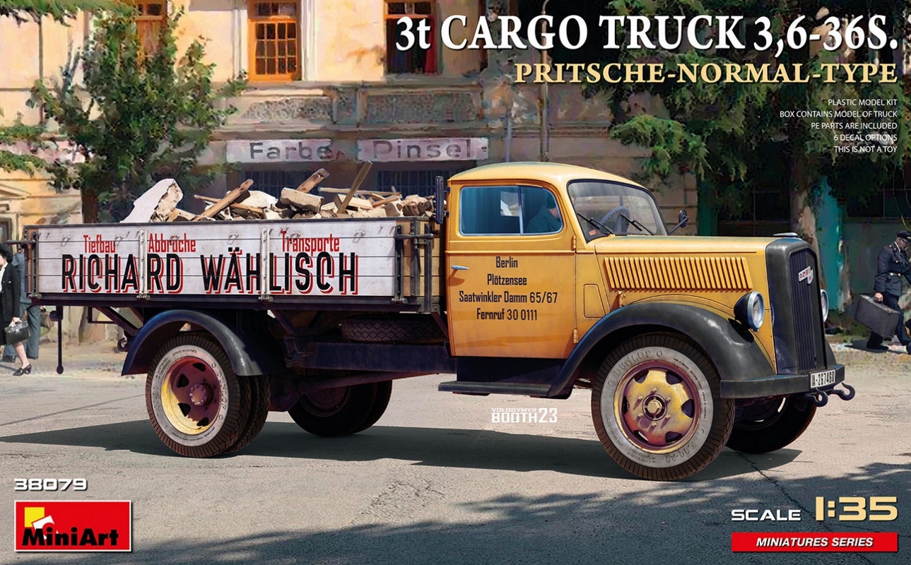 38079 German 3t Cargo Truck 3,6-36S.