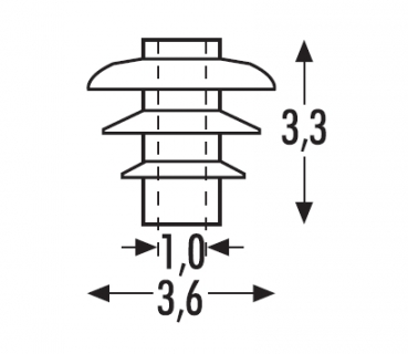 Sommerfeldt 157 Dach-Isolator, grün 24 St.