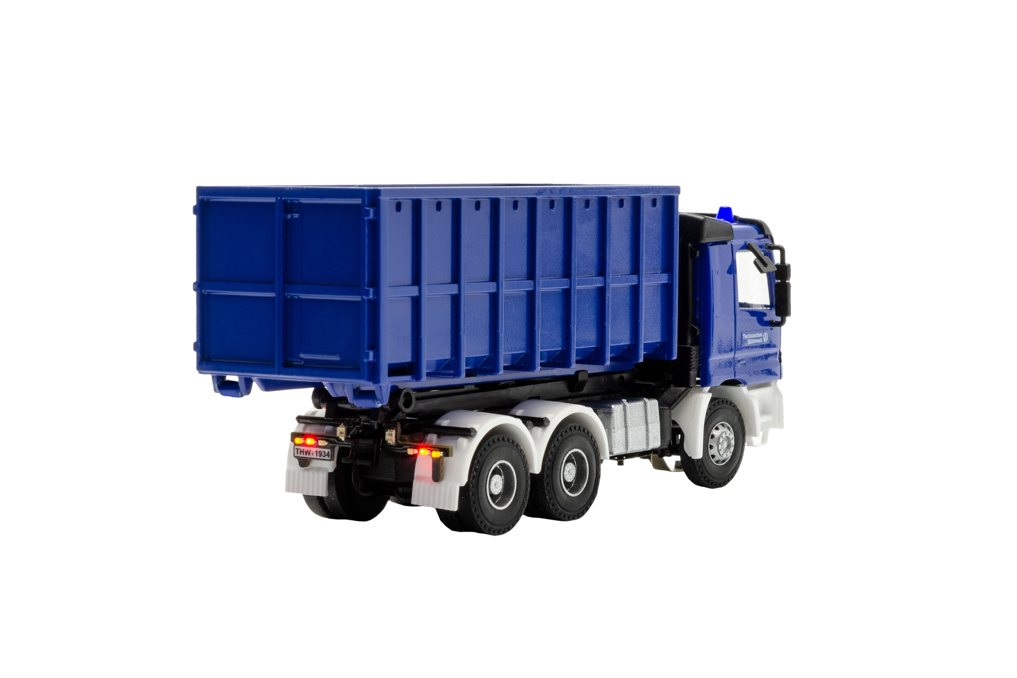 Viessmann 8070 CarMotion: MB Actros Abrollkipper THW
