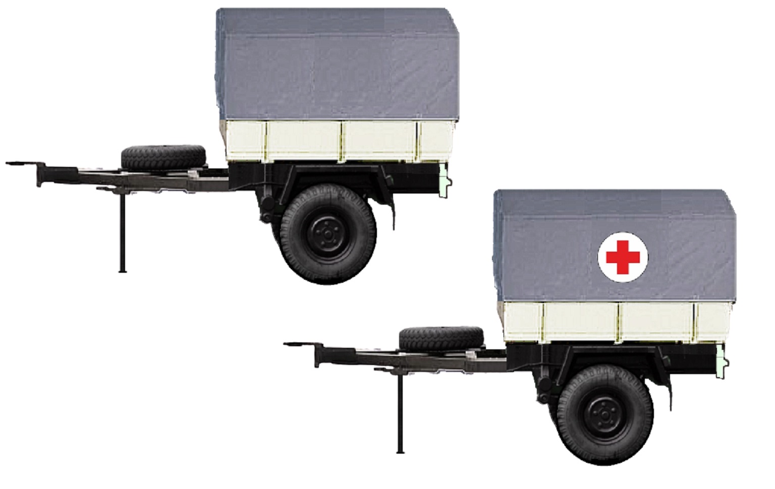 NA88323 Anhänger HL10 Hochpritsche DRK der DDR