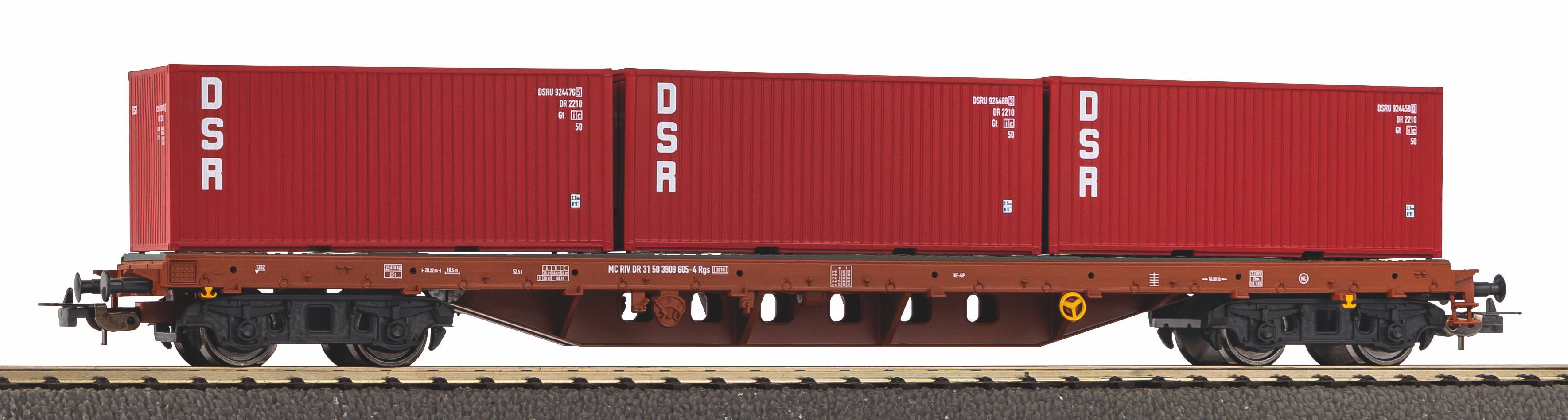 Piko 24500 DR Containeretragwagen "DSR" Ep.4