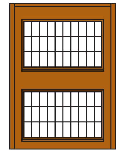 DPM30174 Two-Story Steel Sash Window, 4 St.