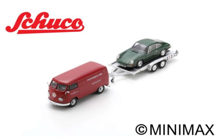 450731300 VW T1/2b Kasten m. Trailer Porsche