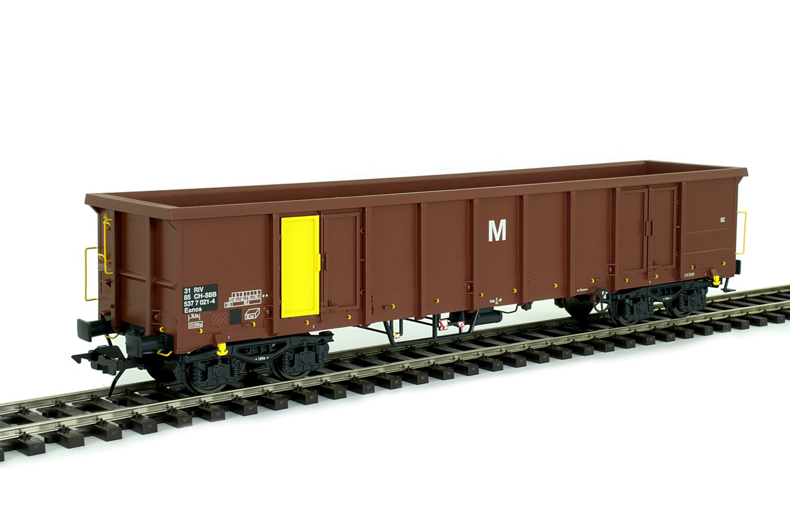 42142-08 SBB Hochbordwagen Eanos - braun gelb