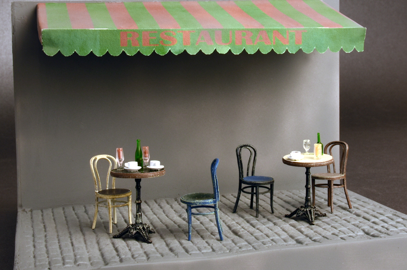 35569 Cafe Möbel und Geschirr