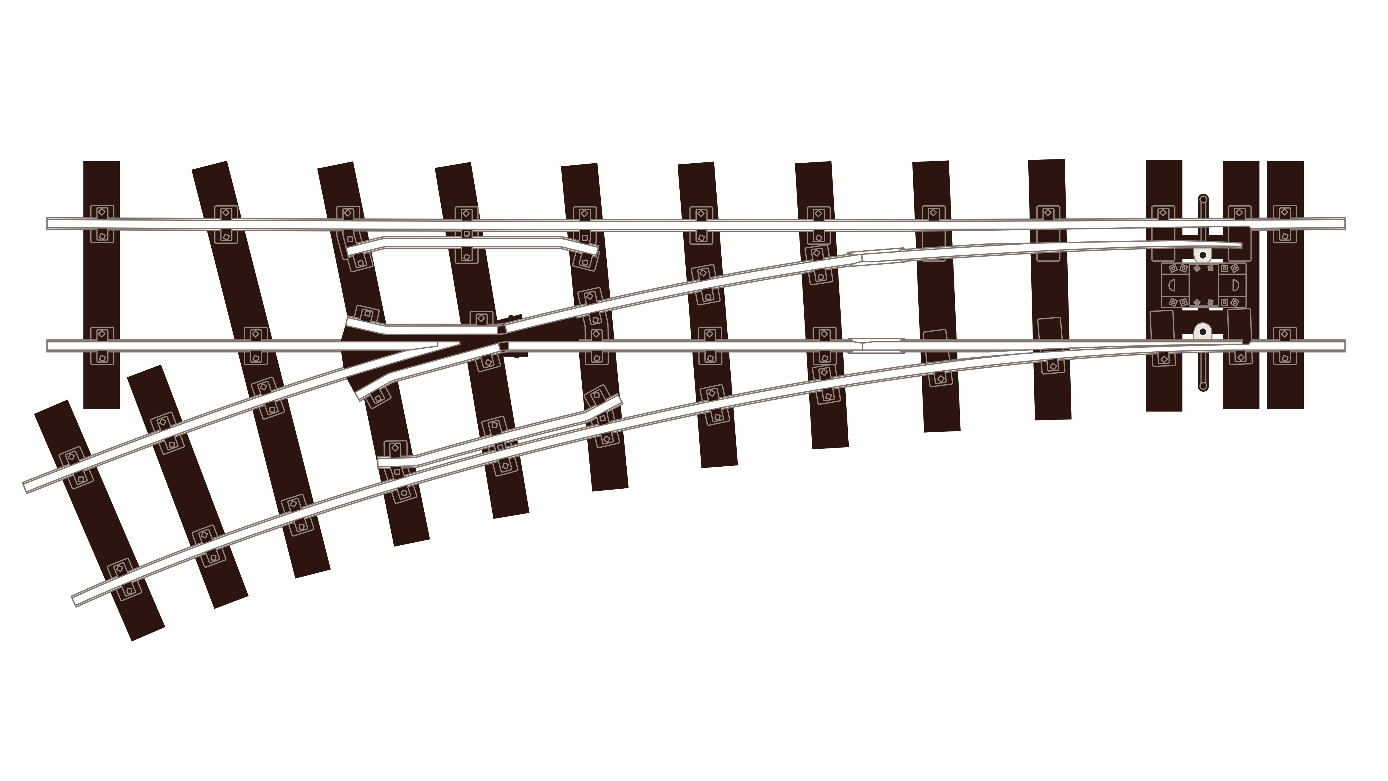 SLE692 Weiche, kleiner Radius, linke Hand