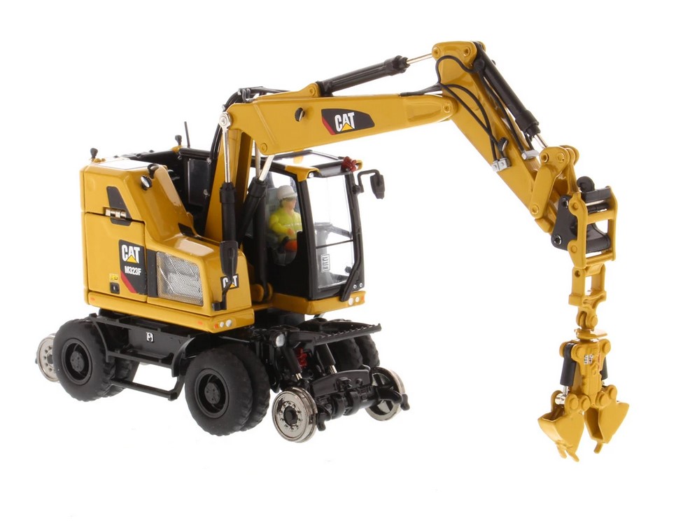 DM Diecast Masters 85662 Cat M323F Rail / Zweiwegebagger CAT gelb