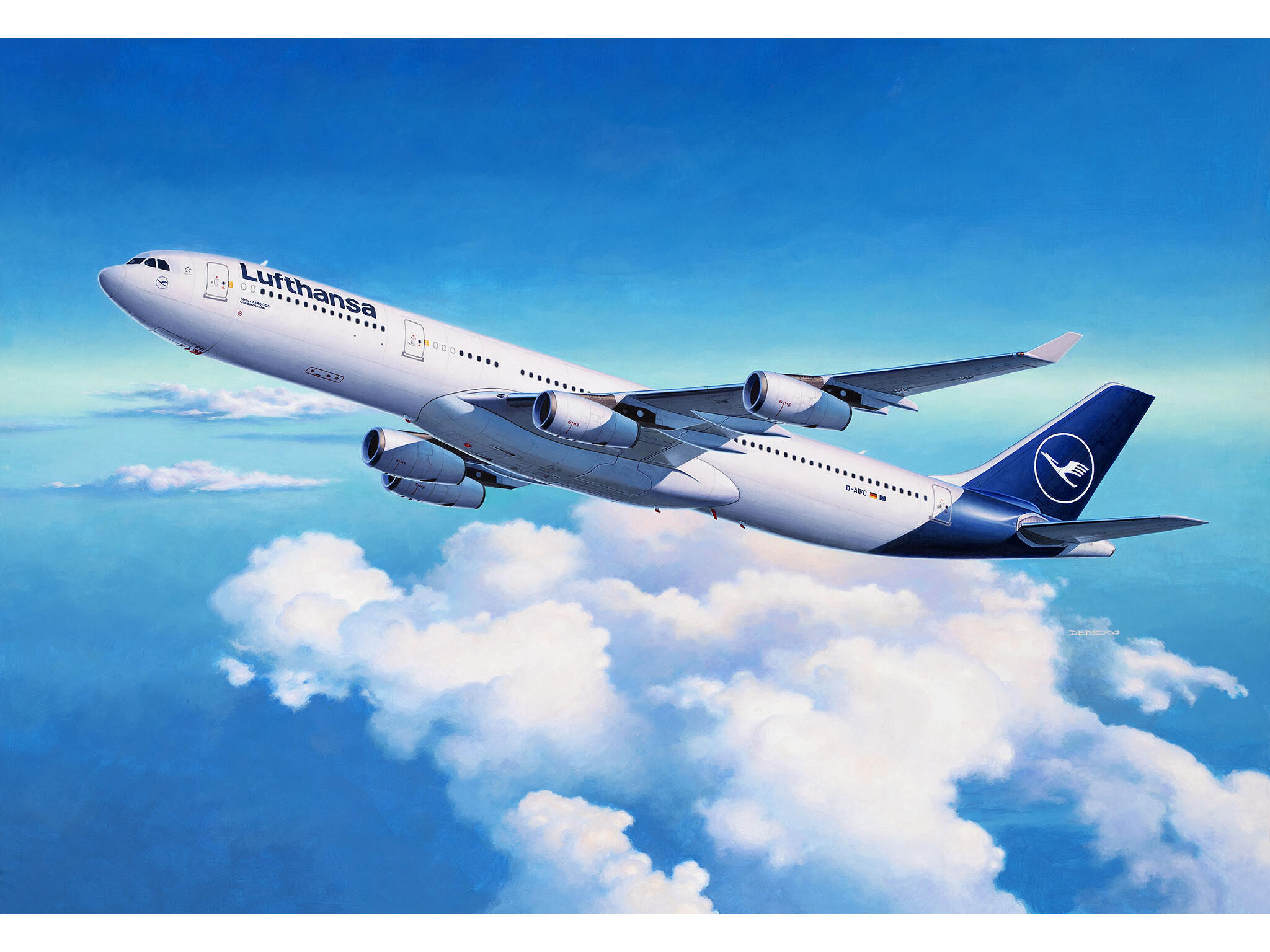03803 A340-300 Lufthansa New Livery