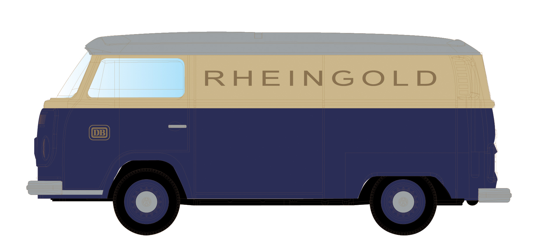 3962 VW T2 Transporter DB Rheingold