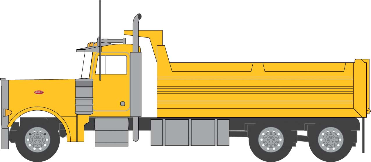 47975 Peterbilt 379 Dump Truck - Yellow