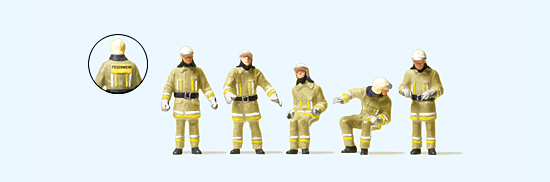 Preiser 10773 Feuerwehrmänner in moderner Einsatz-