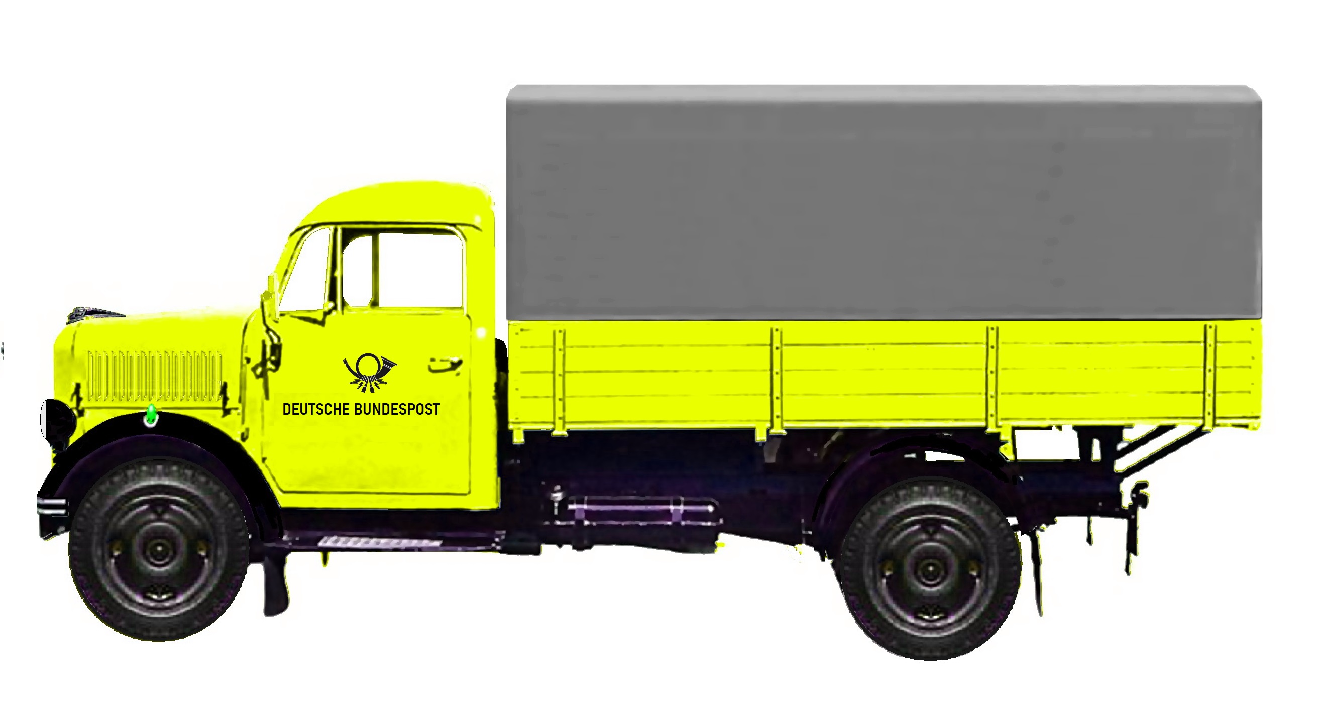NA88440 Borgward B1250 Hochpritsche Bundespost