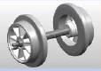 NZ33263 Speichenradsatz grau, 11 mm
