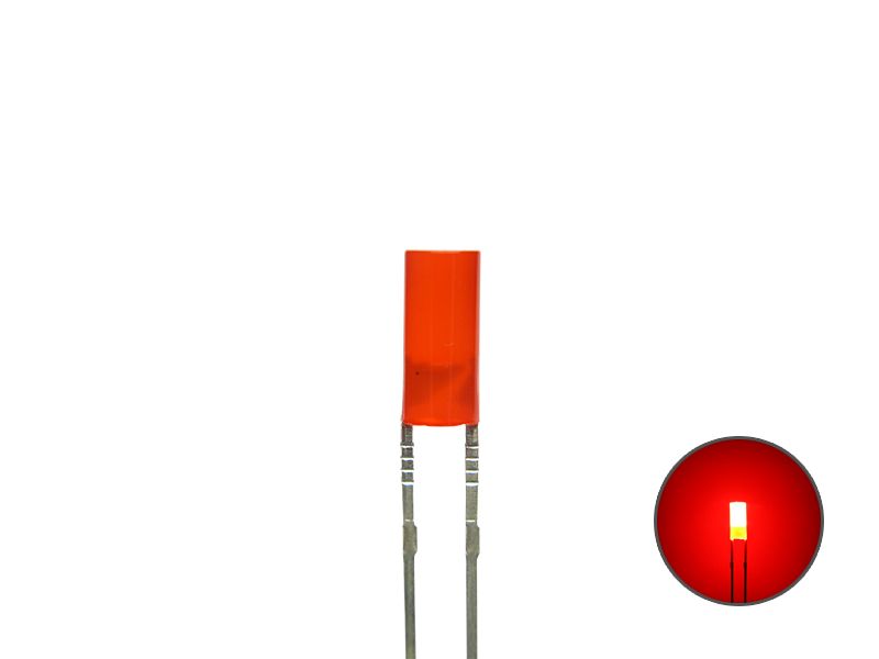 50829 LED Zylinder 3mm diffus rot
