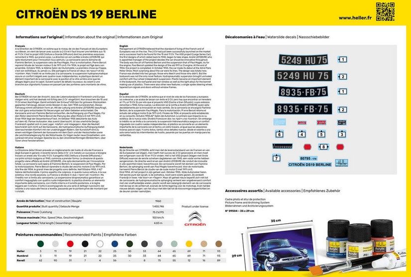 Heller 80795 Citroen DS19