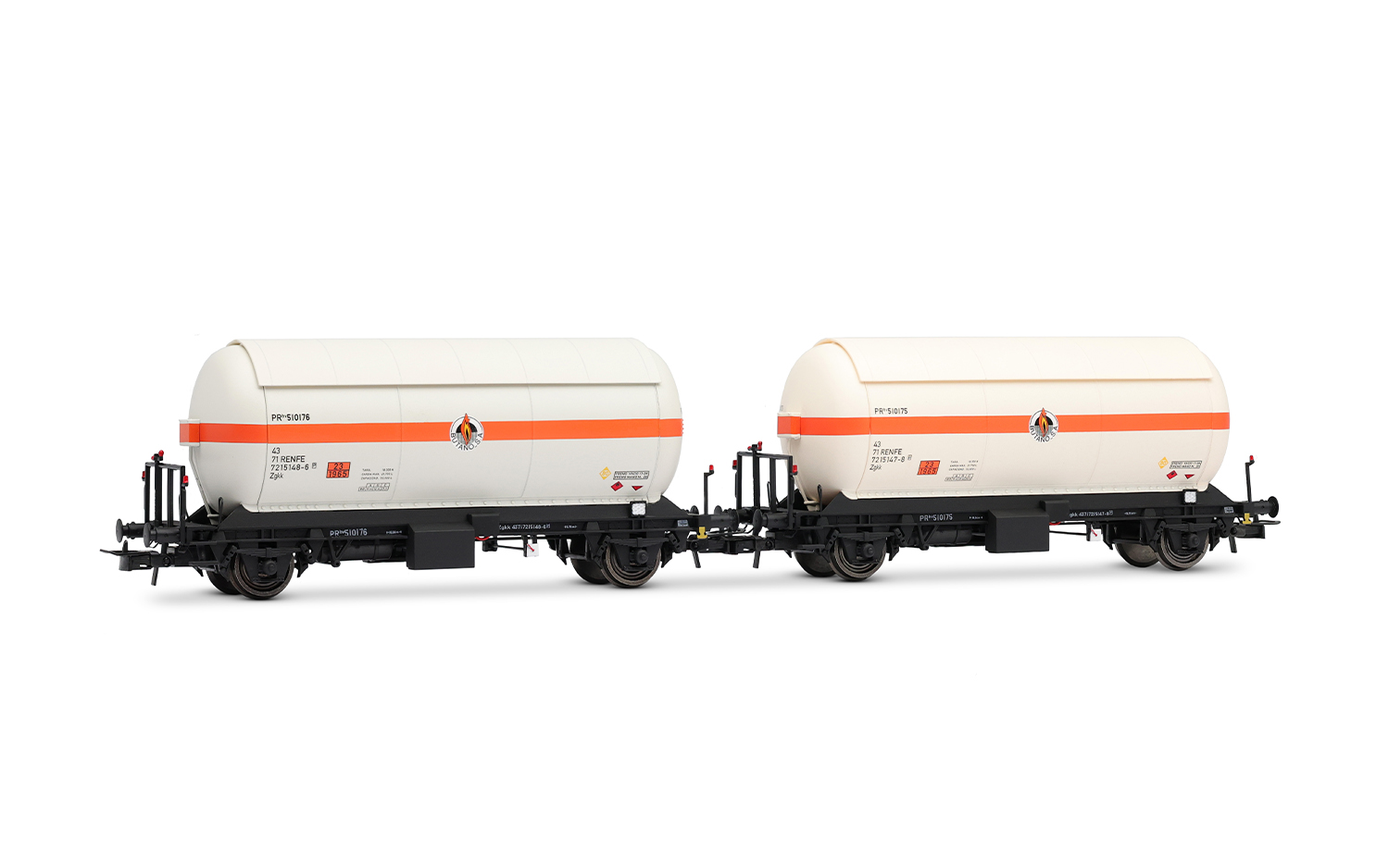 HE6072 RENFE, 2-tlg. Set 2-achs. Gaskesselwage