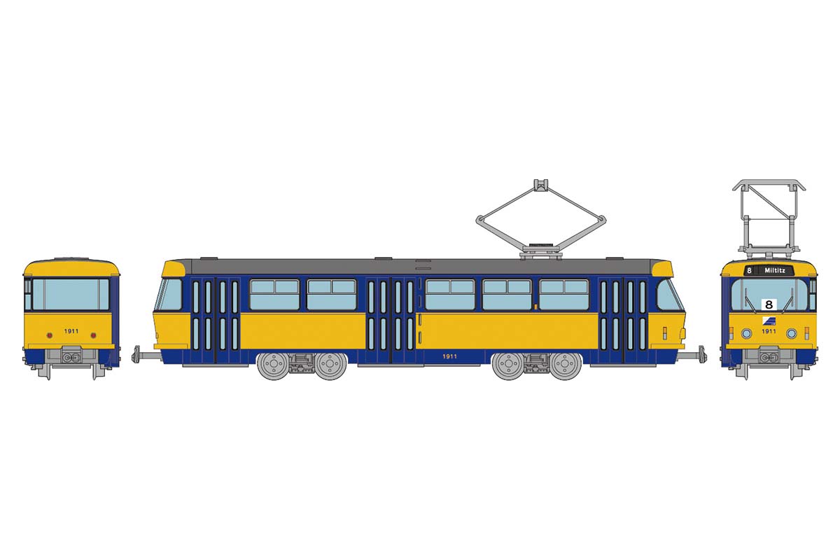 977821 LVB Straßenbahn-Set 2-tlg. Tatra Typ T4