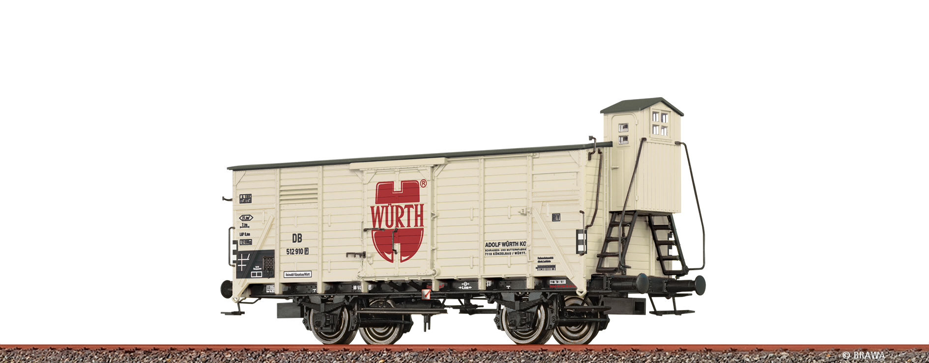 50954 DB ged. Güterwagen G10 "Würth" Ep.3
