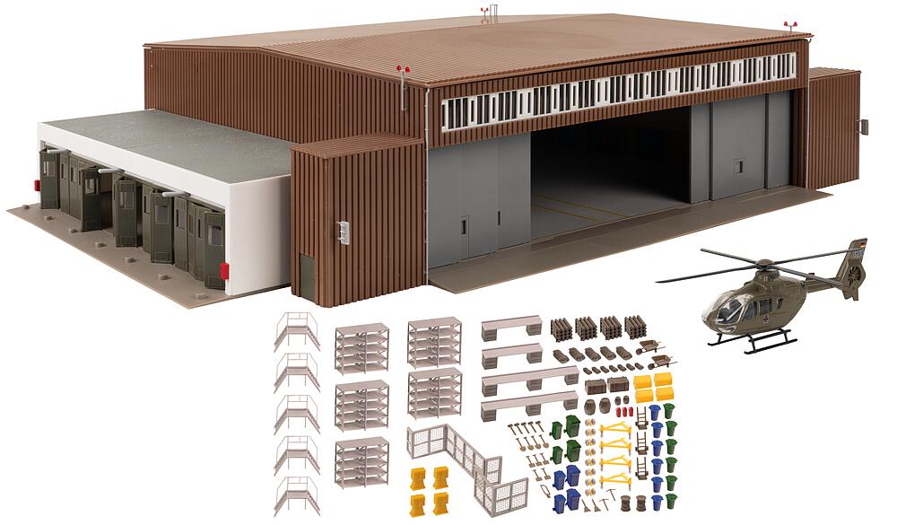 Faller 144111 Hangar mit Hubschrauber