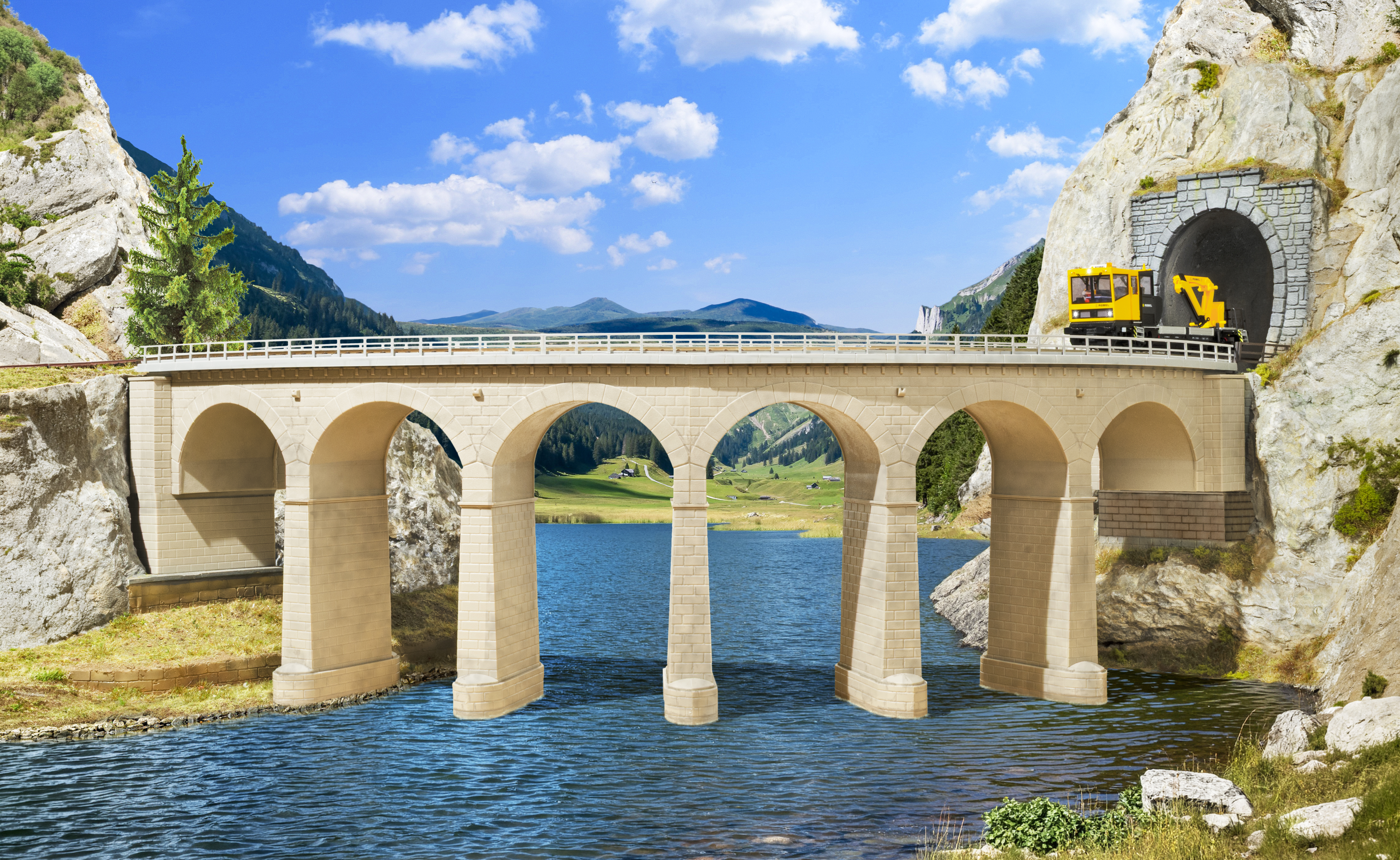 Kibri 39726 Rosanna-Viadukt, gebogen, eingleisig