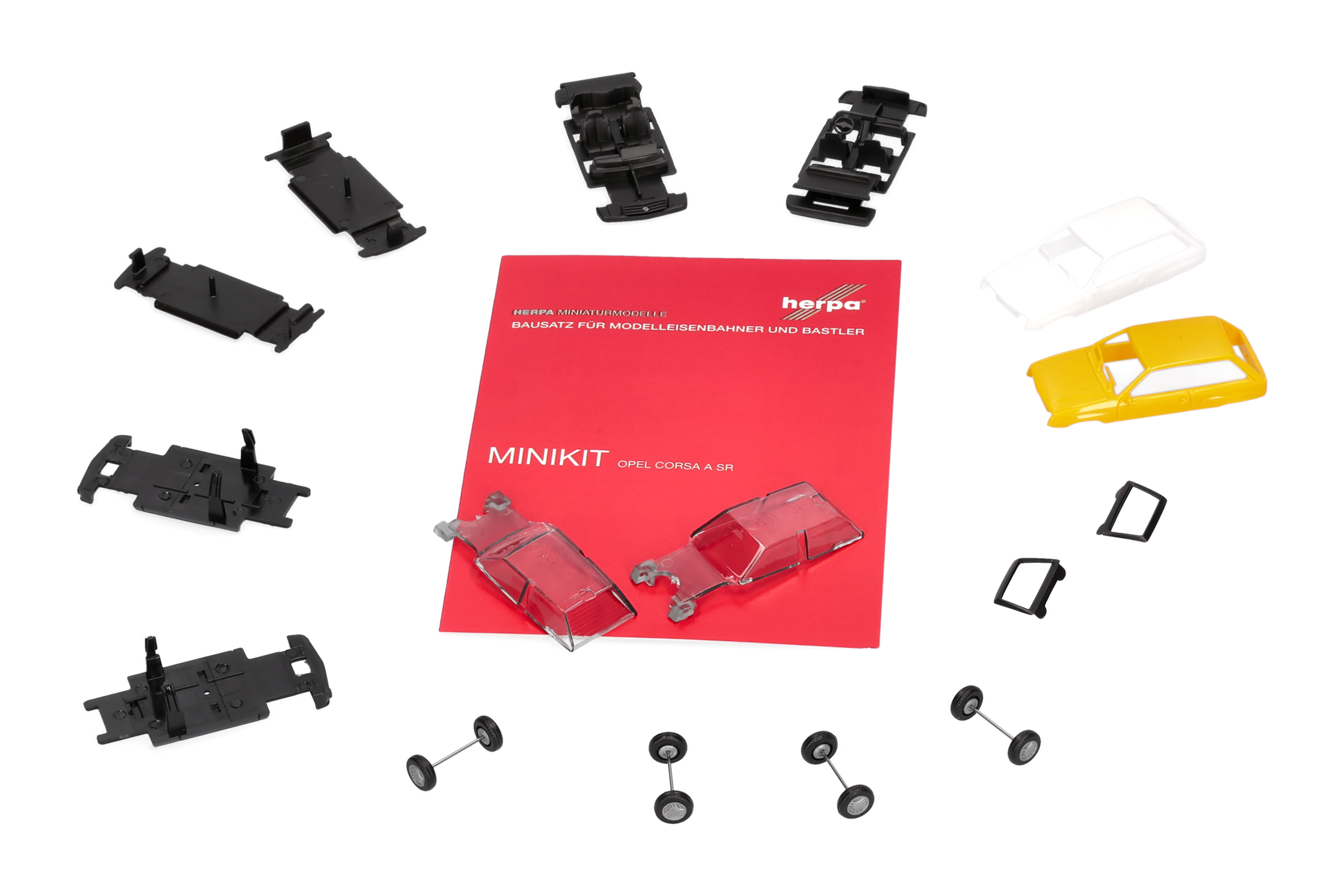 Herpa 014298 MiniKit: 2x Opel Corsa A SR weiß/gelb