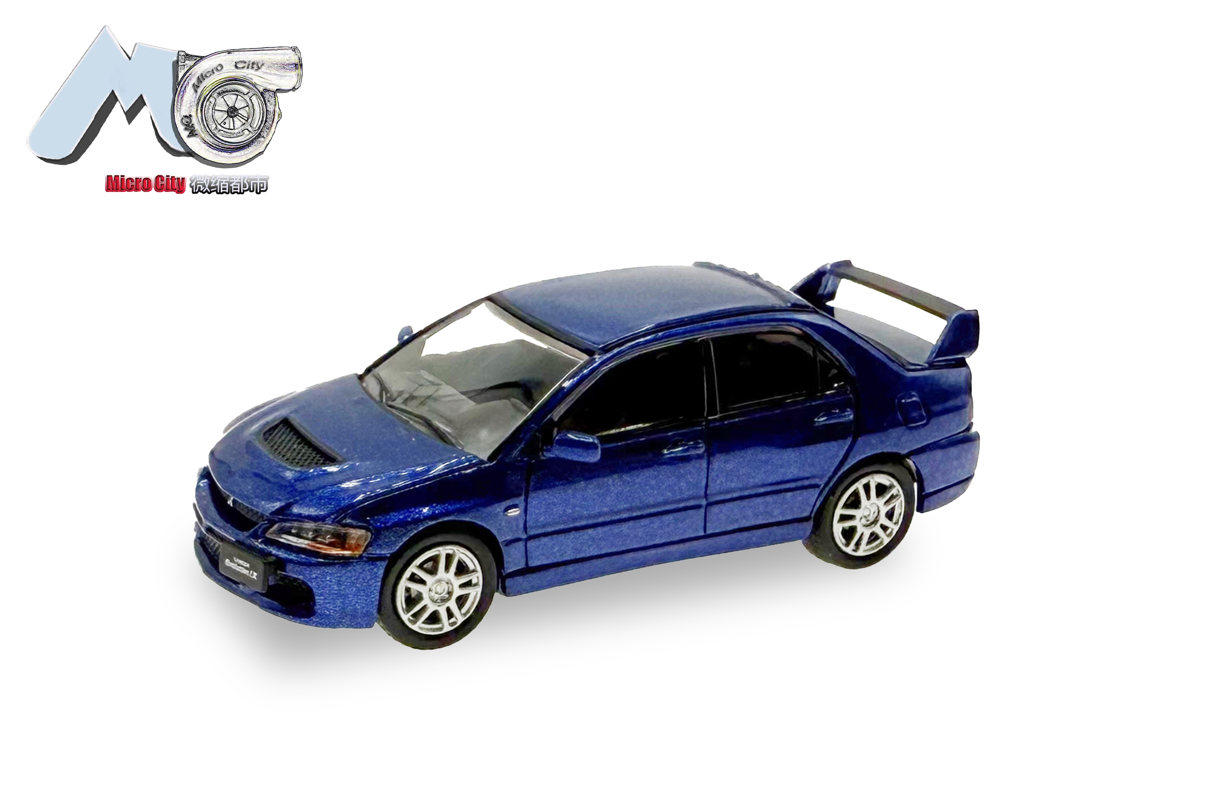 87MC000039 MicroCity: Mitsubishi Lancer Evo 9 blau