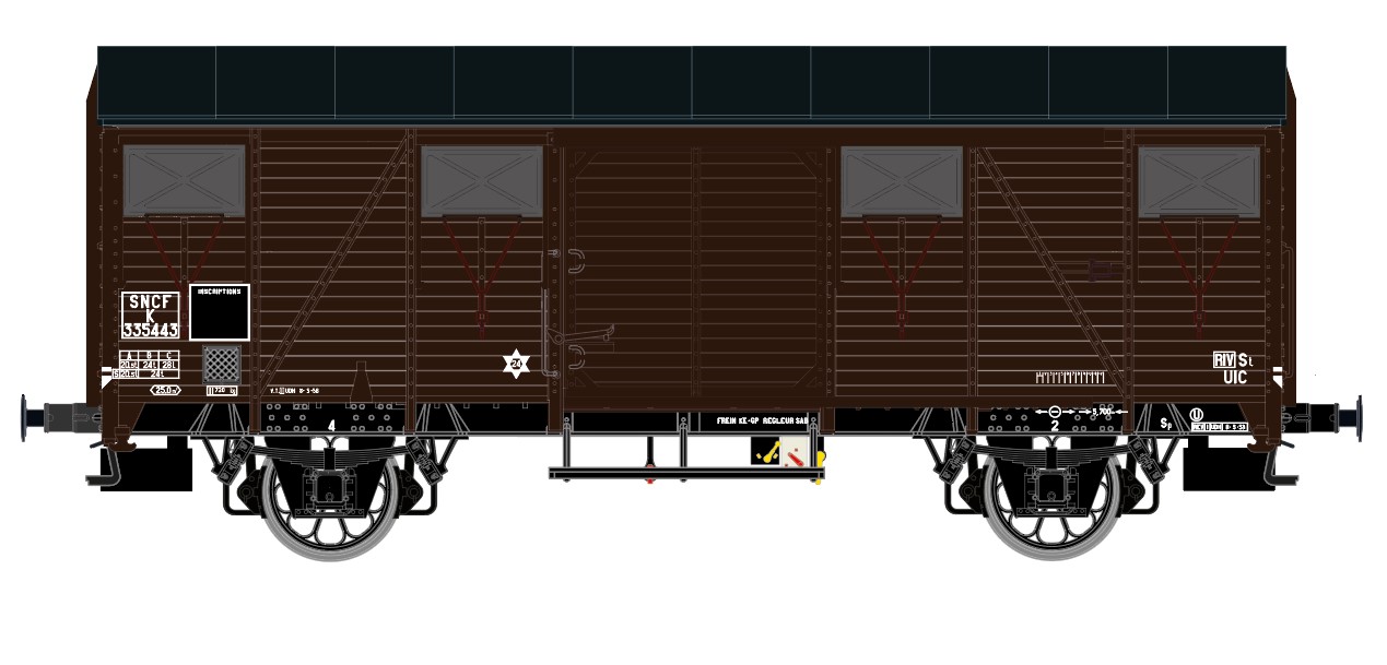 Exact-train 20920 SNCF gedeckter Güterwagen Gs Type K Ep.3