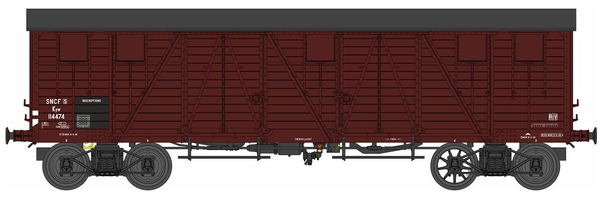 REE Modeles WB-777 SNCF gedeckter Güterwagen TP Ep.3a
