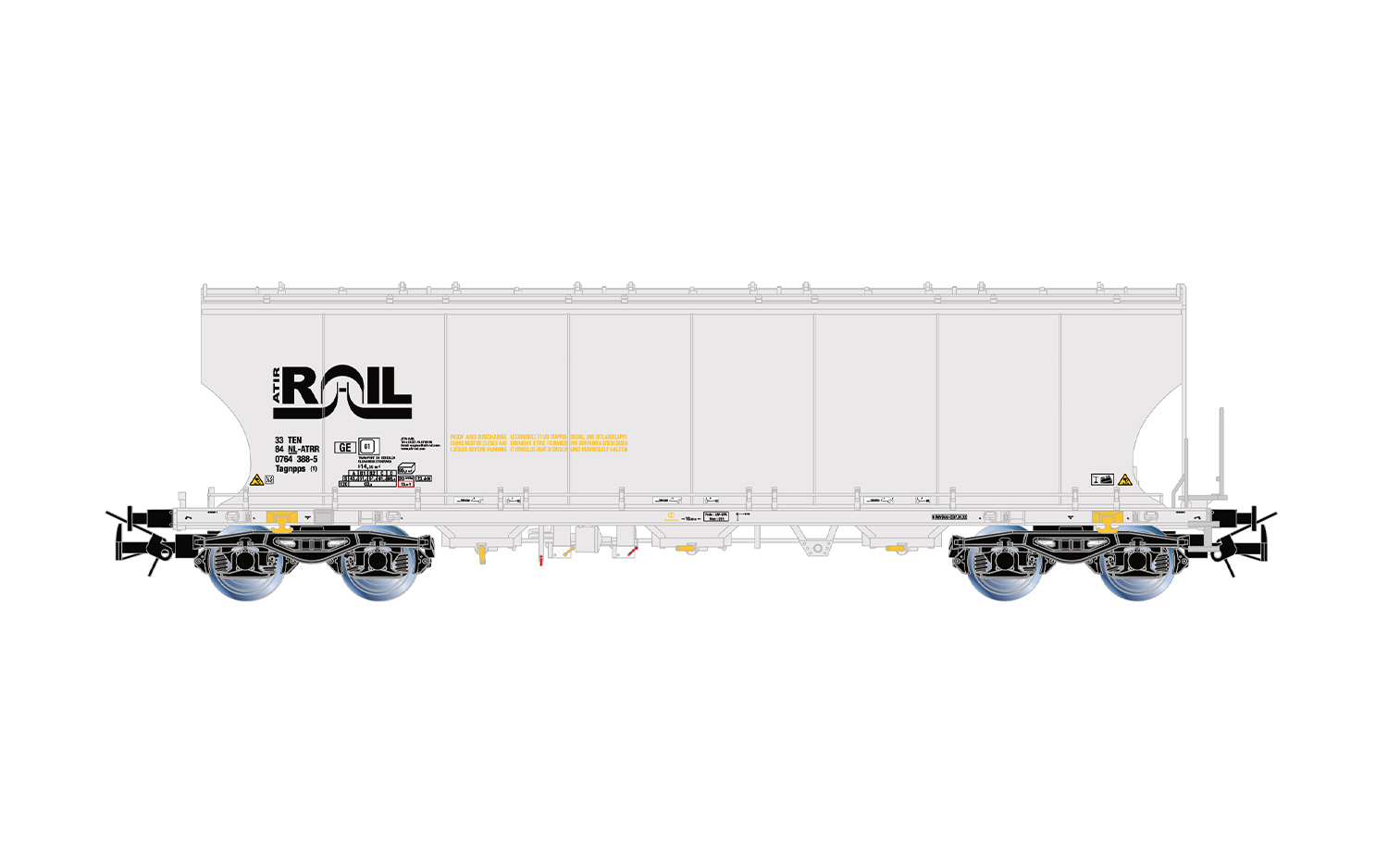 HR6675 ATIR-RAIL, 2-tlg. Set 4-achs. Getreides