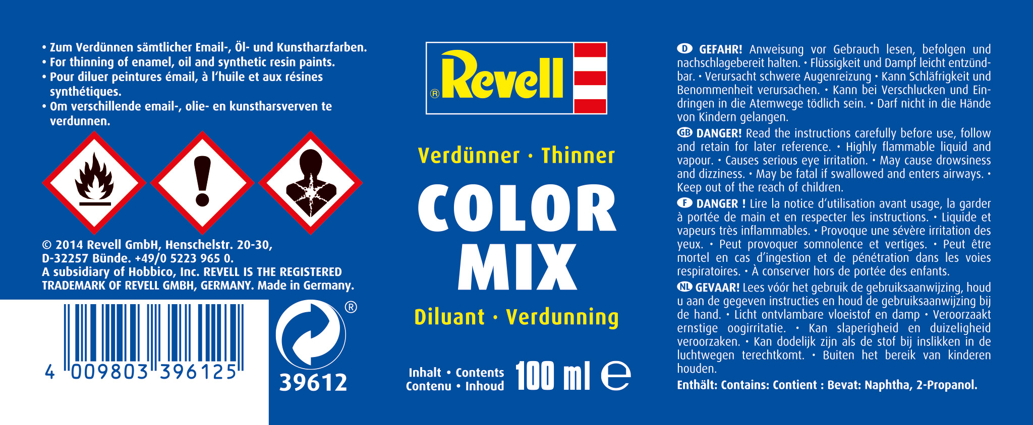 Revell 39612 Email Verdünner Color Mix 100ml