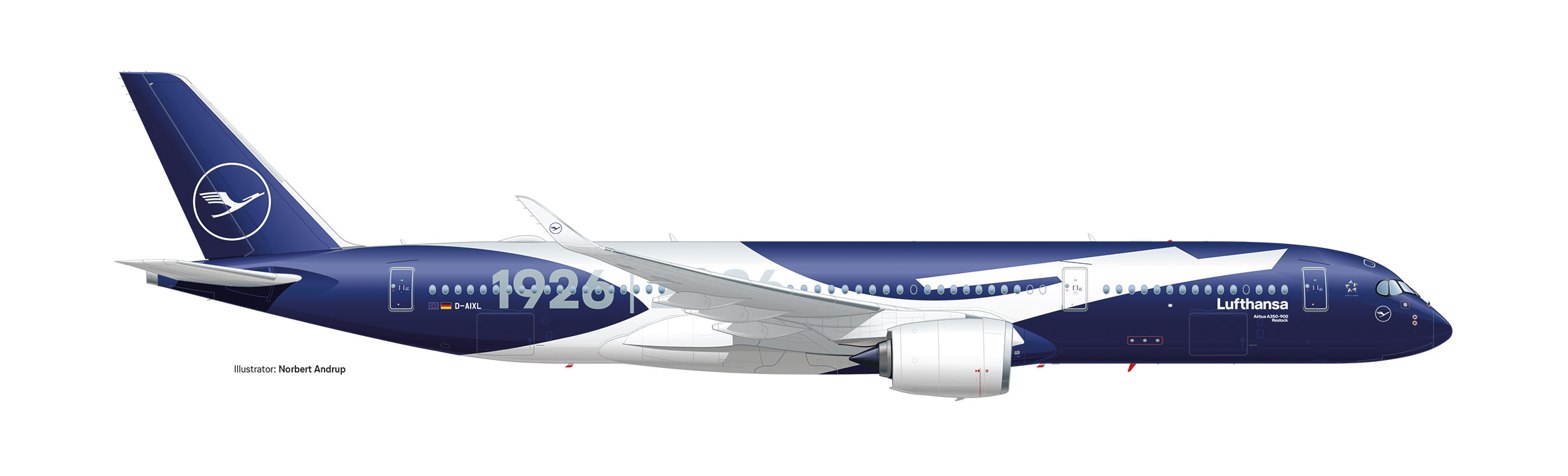 573993 Airbus A350-900 Lufthansa 100 Jahre